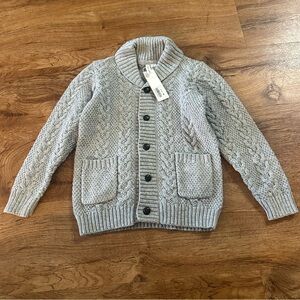 Janie and Jack Cable Ribbed Cardigan